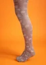 Jacquardmuster-Strumpfhose „Blossom“ aus Recycling-Polyamid (eisengrau-gemustert S/M)