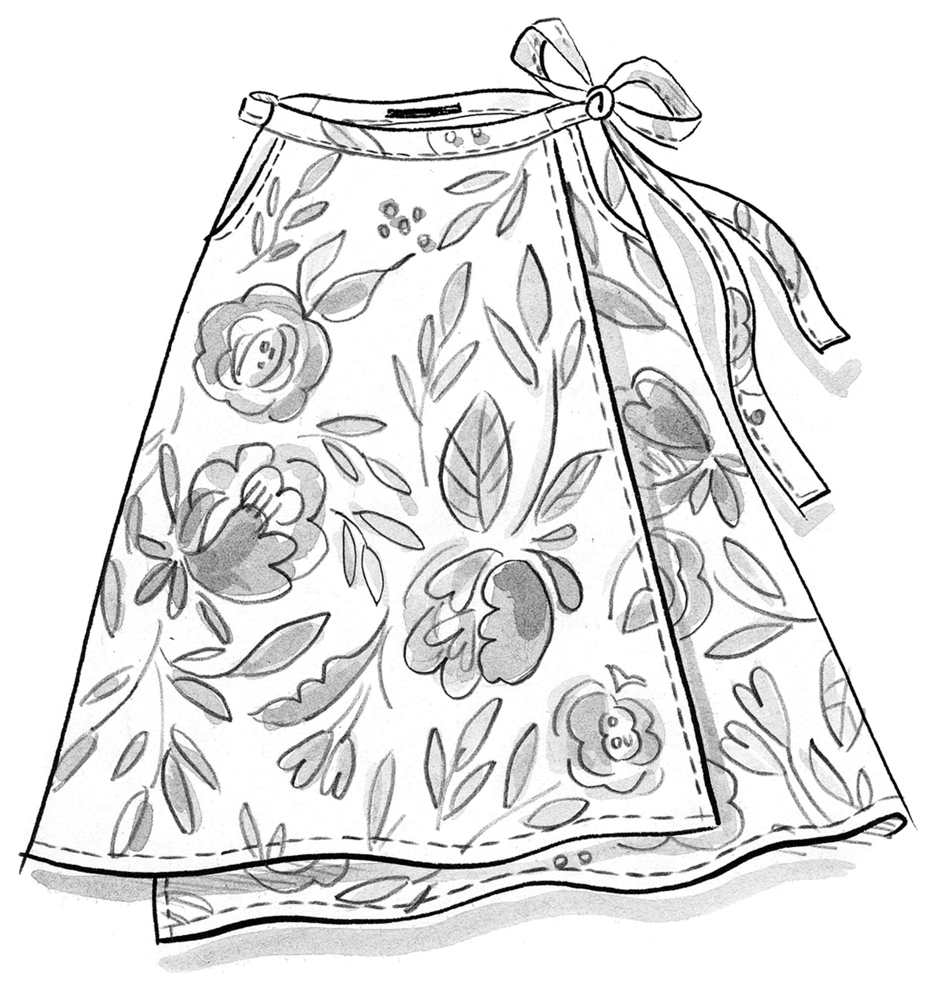 “Olga” linen skirt