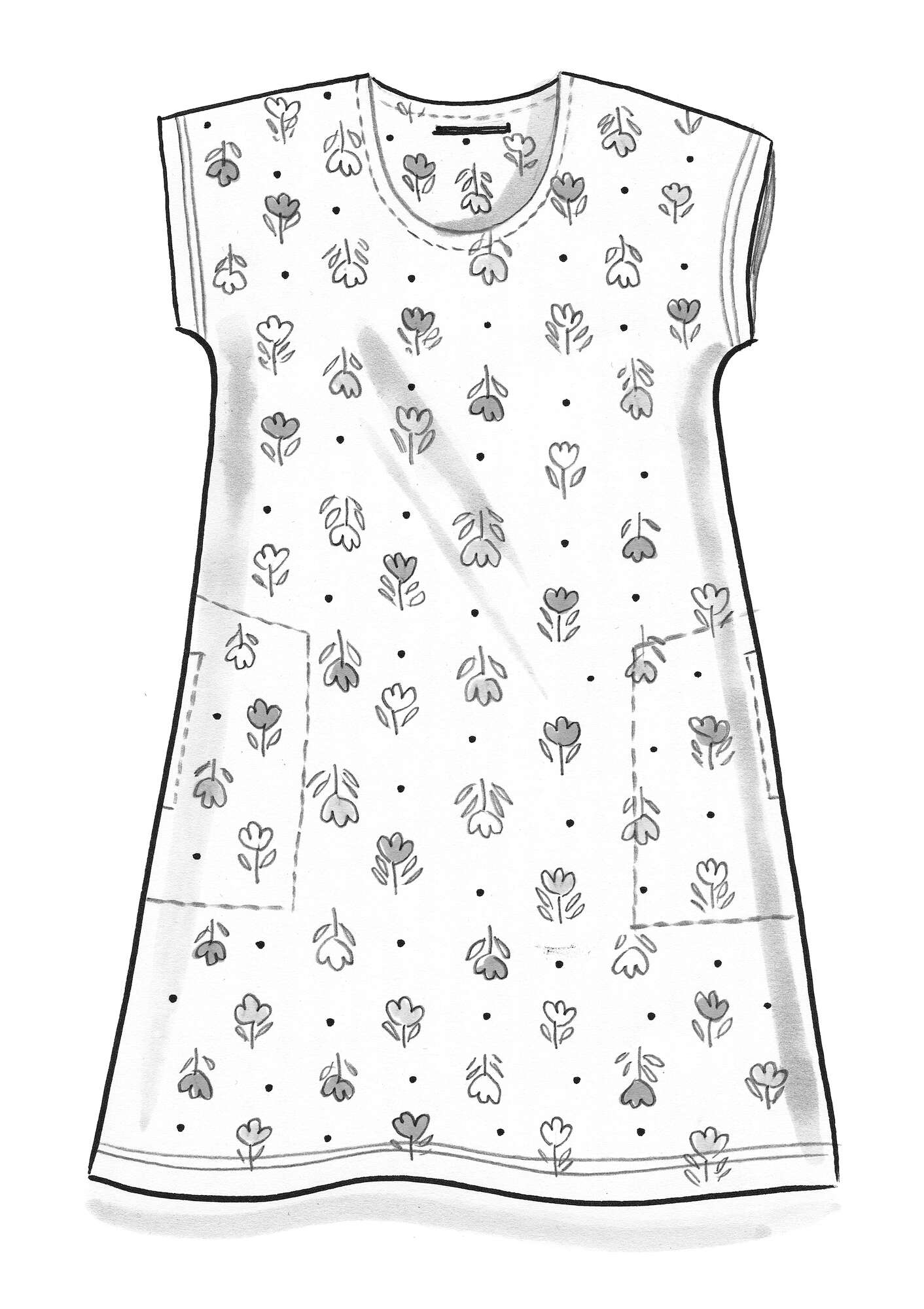 Tricot jurk  Zahra  van biologisch katoen
