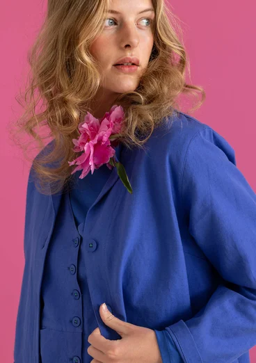 “Esme” woven organic cotton/linen jacket - lupin