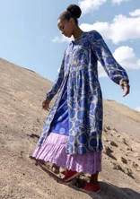 Robe tissé "Moonlight" en viscose/lin - lupin