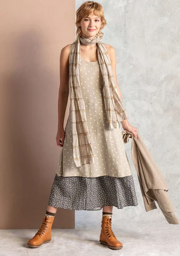 Robe "Pytte" en jersey de lyocell/élasthanne - naturel foncé/écru