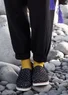 Chaussures à pois en nubuck imprimé (noir 36)