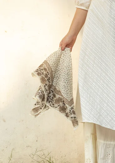 Tuch „Kirana“ aus Bio-Baumwolle - kalkstein