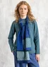 “Tove” organic/recycled cotton knitted scarf (indigo blue One Size)