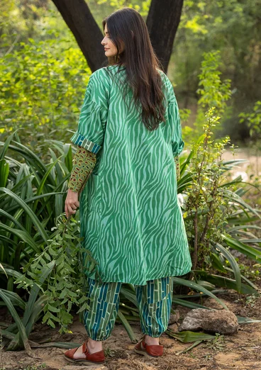 Kleid „Zebra“ aus Bio-Baumwollgewebe - apfelgrün