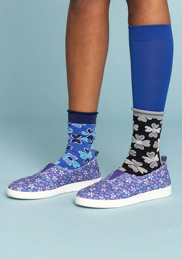 “Jane” cotton fabric flats - sky blue