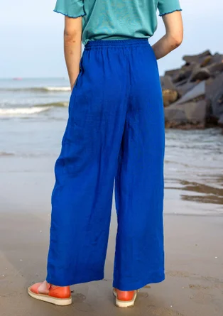 Hose aus Leinengewebe - tiefblau