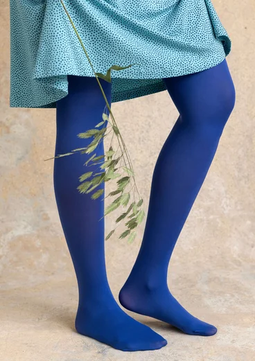 Einfarbige Strumpfhose aus Recycling-Polyamid - lupine