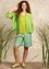 Linen blouse (pea green S)