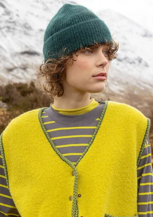 Strickmütze aus flauschigem Alpakawollgemisch - dunkeljaspis