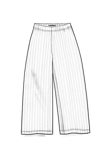 Striped jersey pants in organic cotton/modal - black/feather