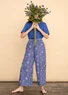 Pantalon tissé " Nightingale " en coton biologique (bleu ciel S)