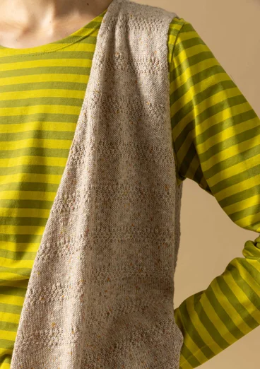 Linen/recycled cotton knit fabric waistcoat -