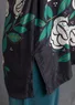 Blouse "Rose Garden" en soie (noir S/M)