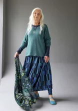 Sweater in an alpaca blend - peacock green
