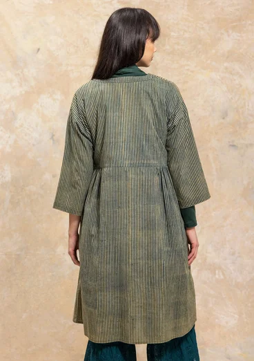 “Rose hip” woven organic cotton dress - indigo green