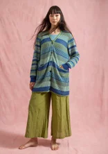 “Andromeda” organic/recycled cotton long cardigan - light indigo