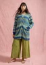 “Andromeda” organic/recycled cotton long cardigan (light indigo L)