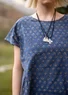 Vævet kjole "Thistle" i økologisk bomuld (indigo L)