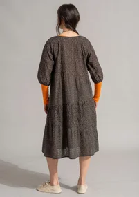 Webkleid „Duha“ aus Bio-Baumwolle - dunkelaschgrau