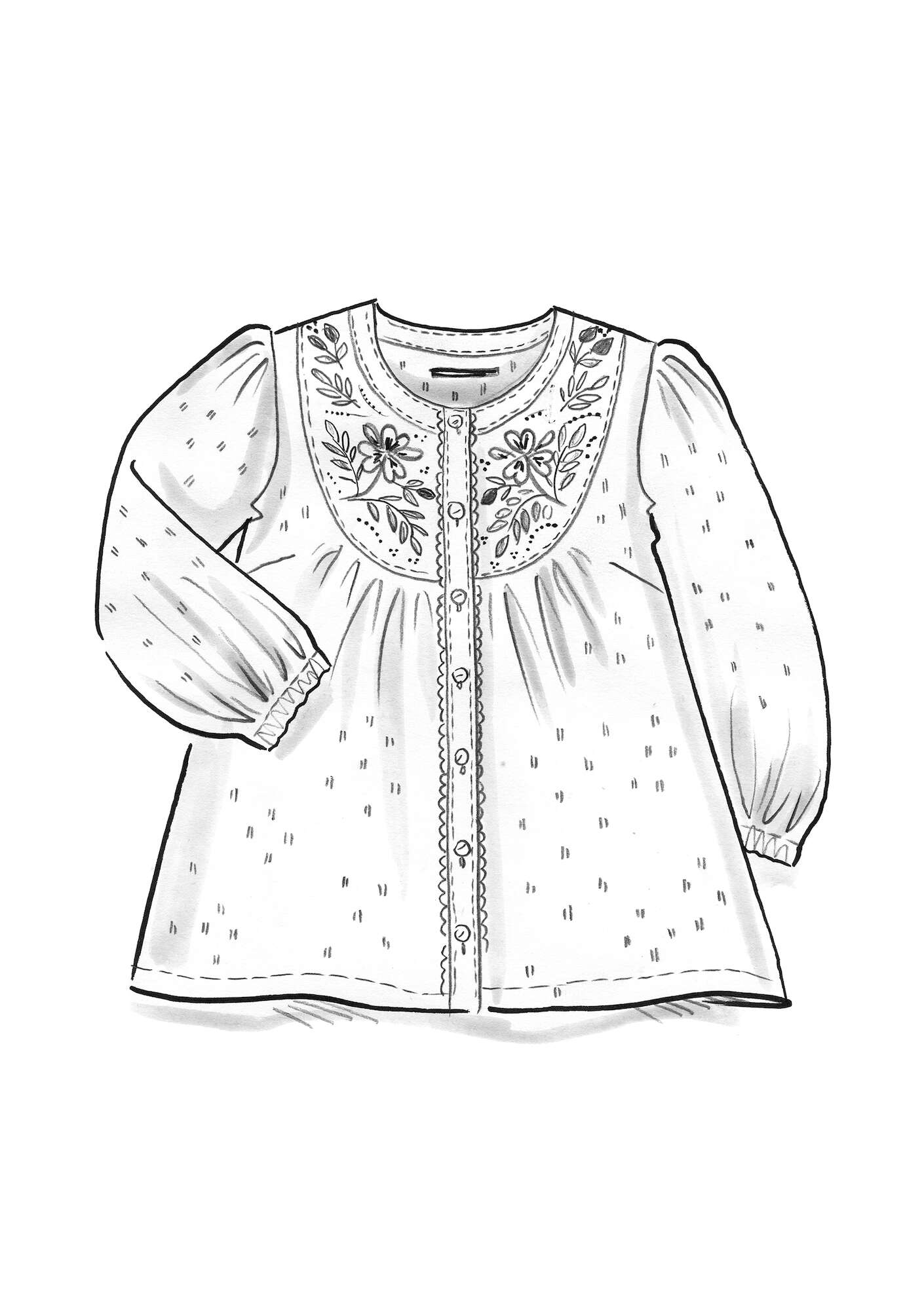  “Vera” organic cotton blouse ecru