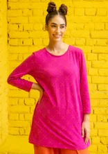 “Crossing” jersey tunic in organic cotton/elastane - cerise