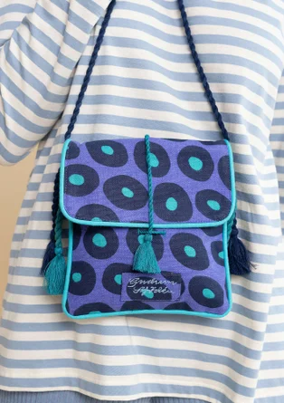 “Billie” organic cotton shoulder bag - sky blue