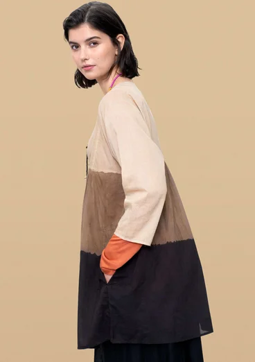 "Marigold" organic cotton smock blouse - black
