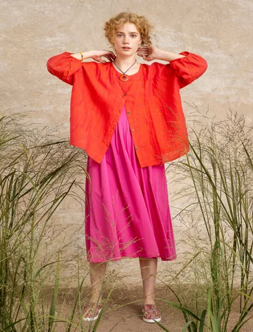 Tricot jurk van biologisch katoen - hibiskus