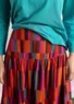“Rut” woven viscose/linen skirt (parrot red/patterned XL)