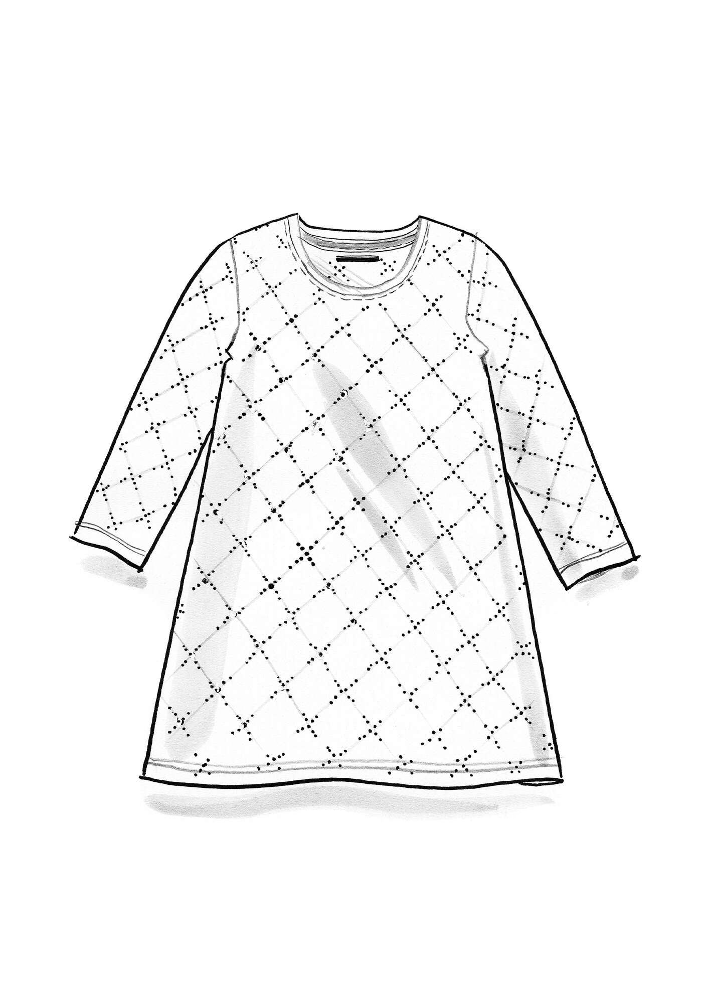 Crossing” jersey tunic in organic cotton/spandex gudrunsjoden.com
