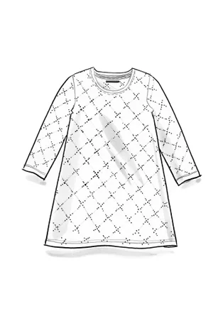 “Crossing” jersey tunic in organic cotton/elastane - cerise