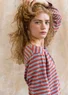 Essential striped sweater in organic cotton (dove blue/brick M)