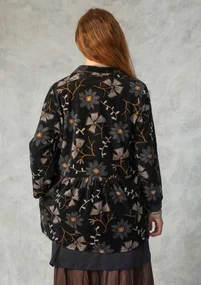 Veloursjacke „Paraguay“ aus Bio-Baumwolle/Recycling-Polyester - schwarz