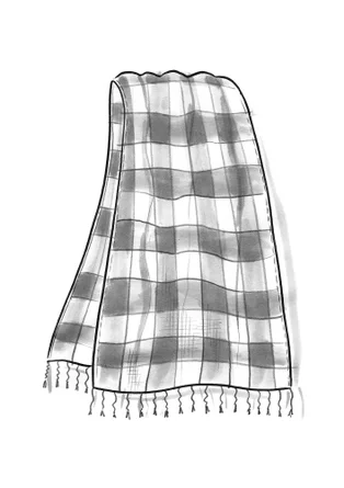 “Cleo” yarn-dyed wool shawl - limestone