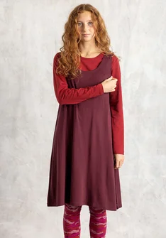 Tricot jurk van lyocell/elastaan - aubergine