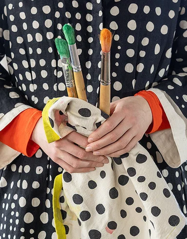 “Play” organic cotton tea towel