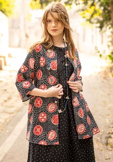 Bluse „Kristina“ aus Bio-Baumwolle - schwarz