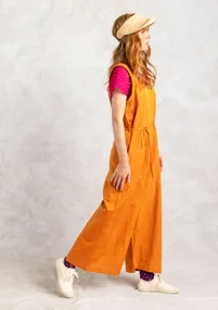 “Idun” woven organic cotton/linen dungarees - rowan