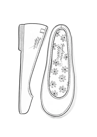 “Ester” nappa ballerina shoes -