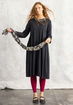 Robe "Judit" en jersey de coton biologique/modal - noir