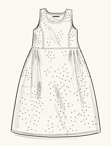 Vevd kjole «Shimla» i økologisk bomull / lin - mandelmjlk0SL0mnstrad