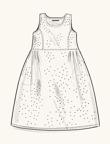 Vevd kjole «Shimla» i økologisk bomull / lin - mandelmjlk0SL0mnstrad