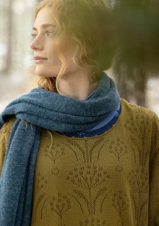Strickkleid „Alma“ aus Bio-/Recycling-Baumwolle - dunkelolive