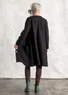 Langstrickjacke aus gefilzter Bio-Wolle (schwarz S)
