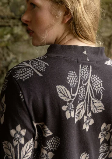 Strickkleid „Hildur“ aus Bio-Baumwolle - schwarzes Umbra