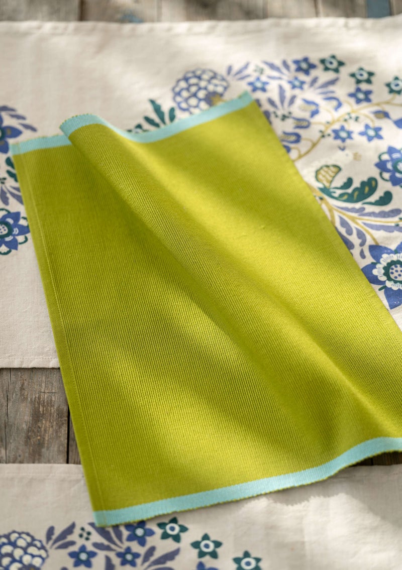 “Fields” place mats in organic cotton  asparagus