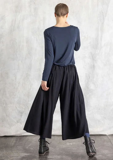 “Tina” lyocell/elastane jersey top - ink blue