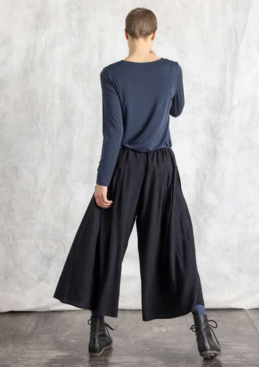 Jerseybluse "Tina" i lyocell/elastan - blæk